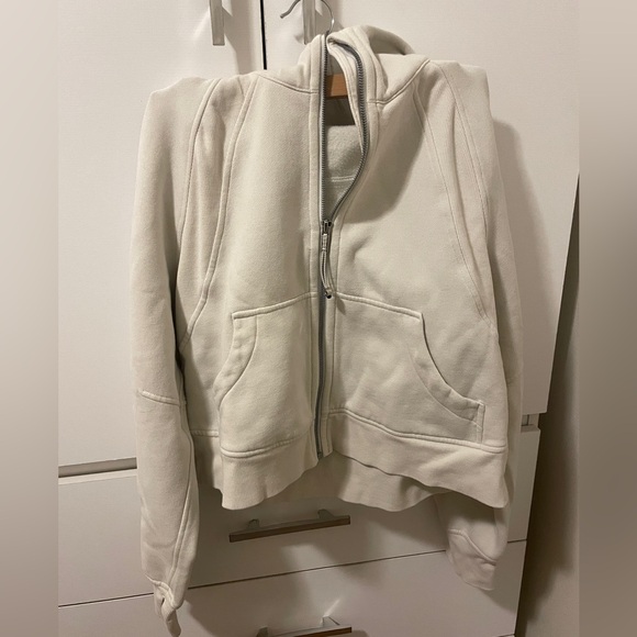 Scuba Oversized Full-Zip Hoodie in Bone XS/S - Picture 2 of 5
